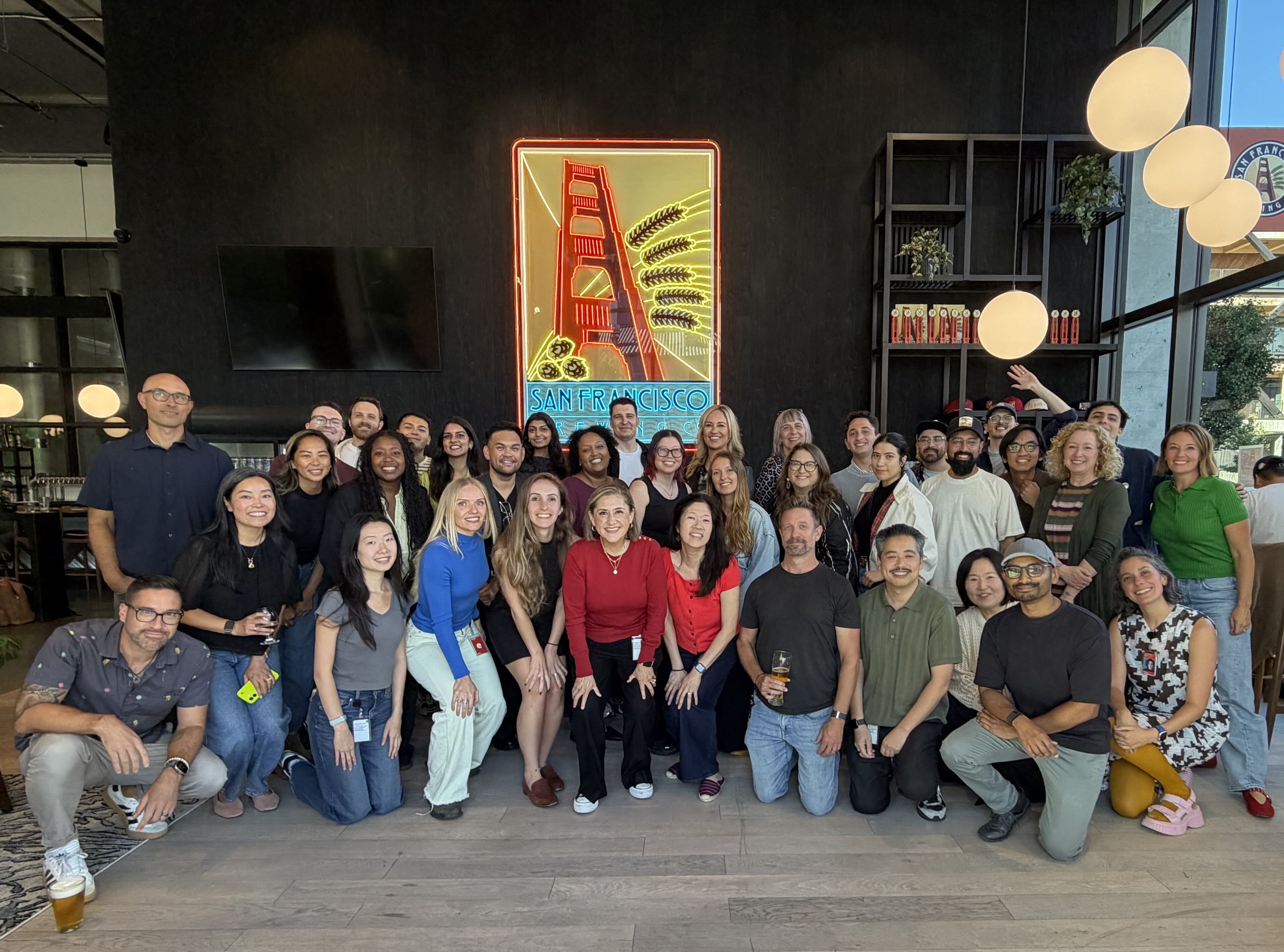 Nishat with the Adobe team at a summer gathering