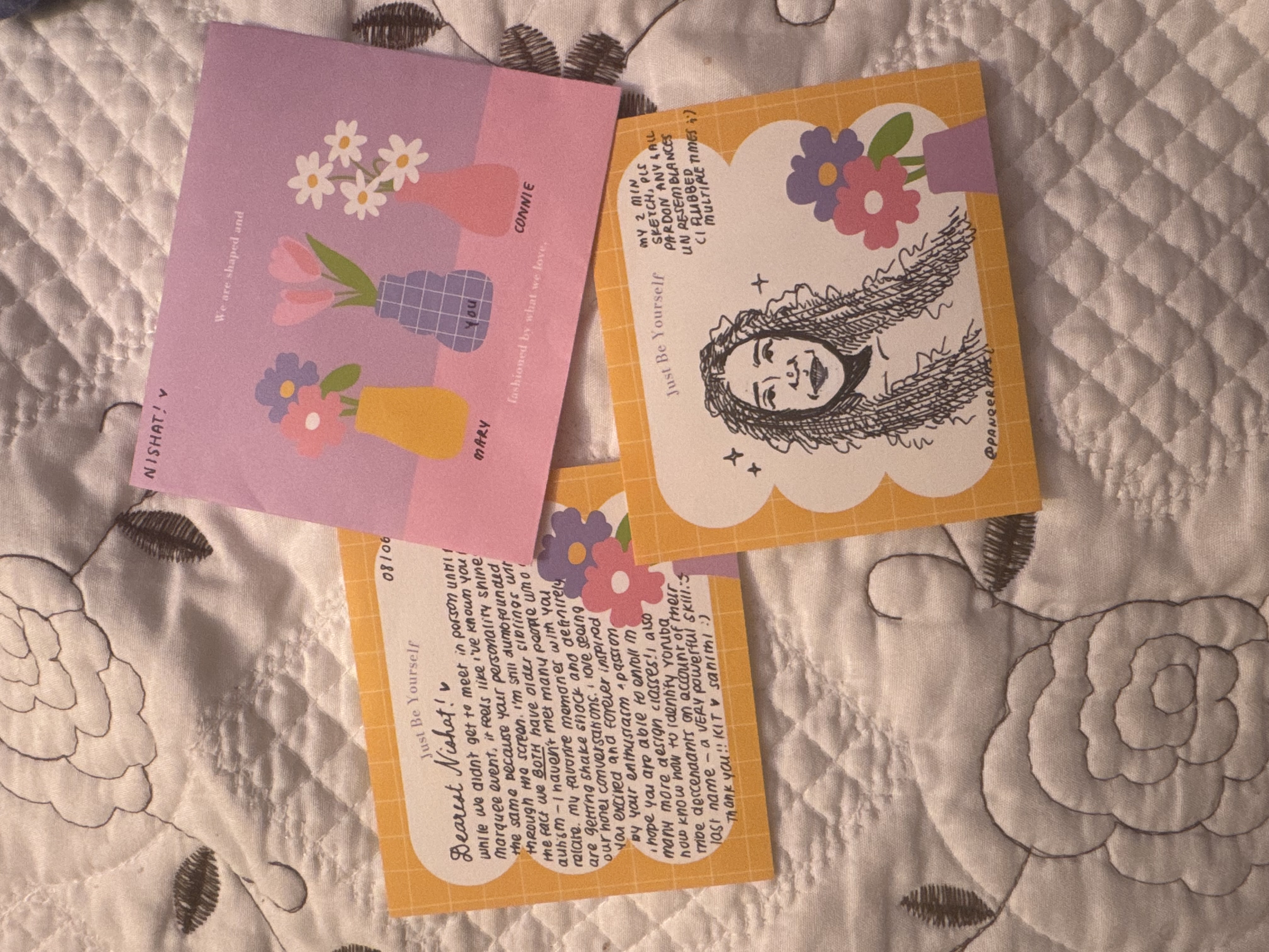 Handwritten notes and drawings